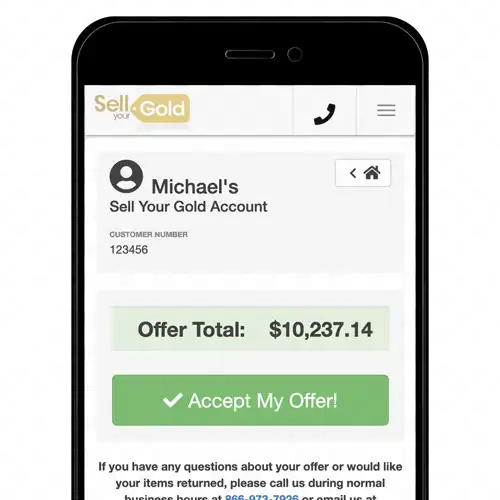 Image of payment screen on phone